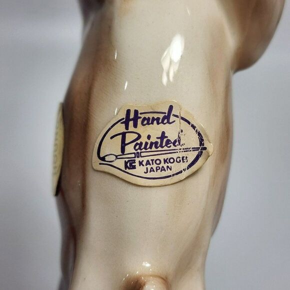 Kato Kogei Bassett Hound Dog Ceramic Figure - Picture 10 of 10